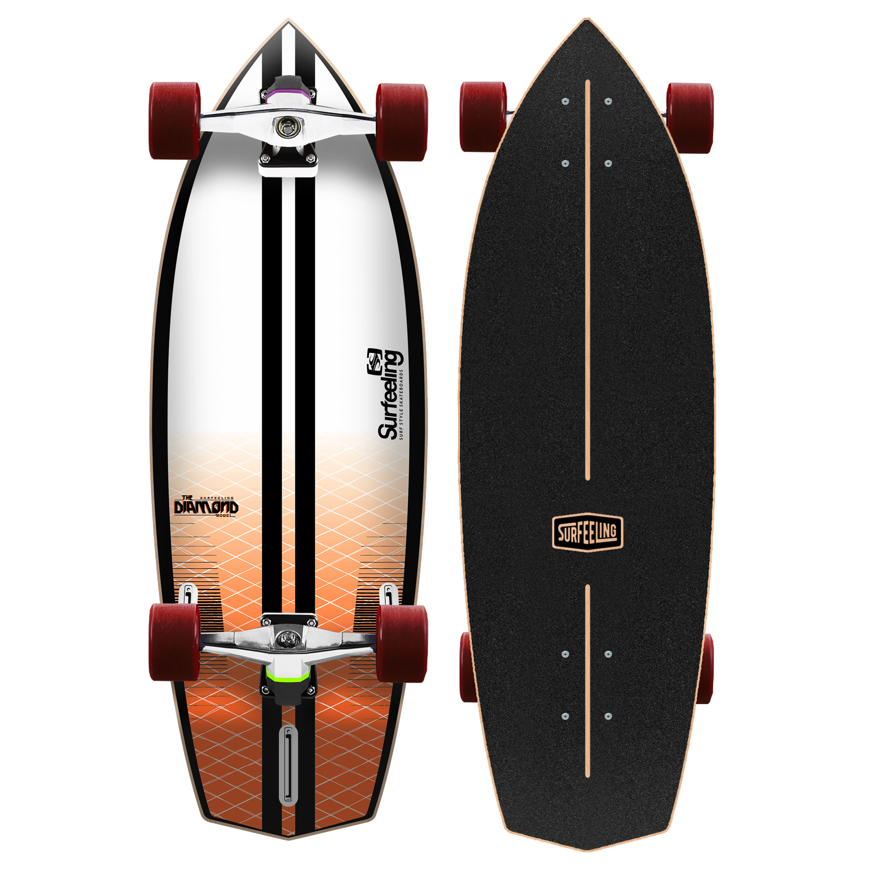 Surfeeling USA The Diamond Surfboard Series Skateboard